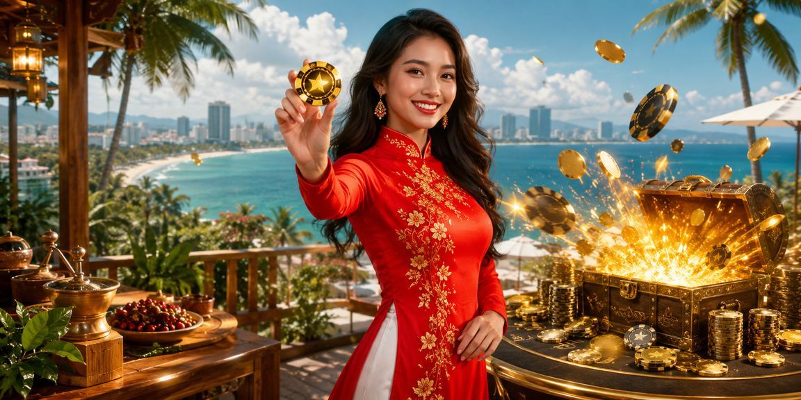 Phụ nữ Đà Nẵng trong trang phục áo dài sử dụng app lx100 để đặt cược thể thao